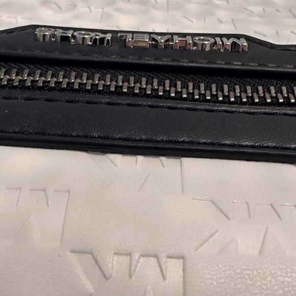 Michael Kors $548 retail Bright White & Black Cooper Logo Embossed Backpack NWT - Picture 15 of 16